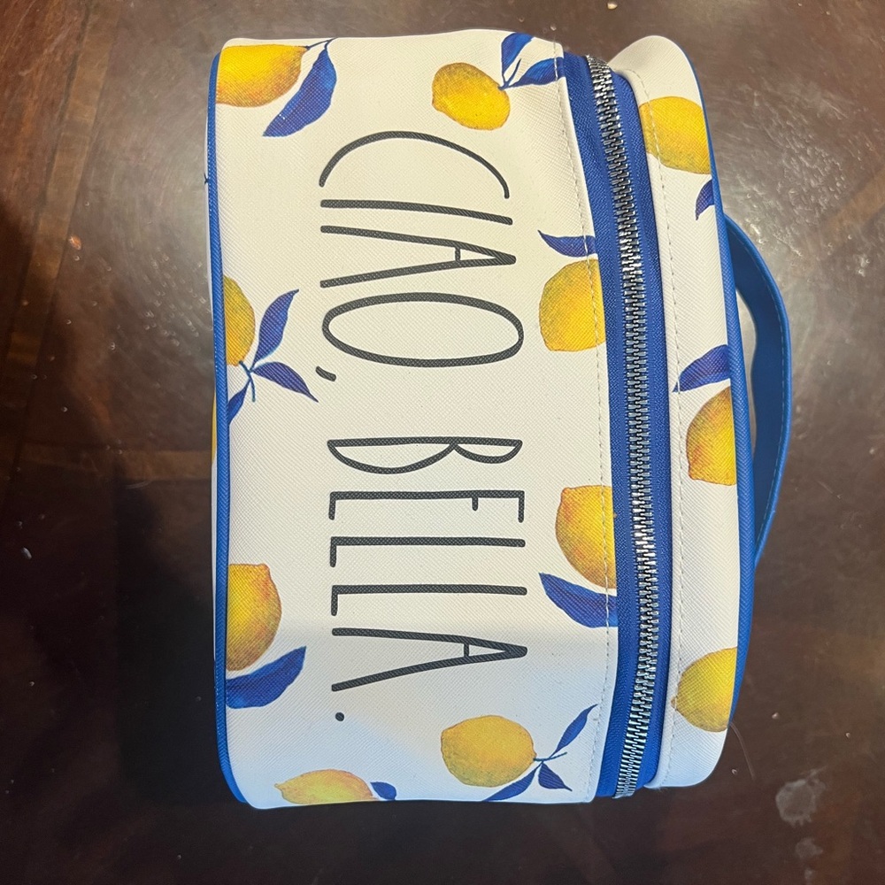 Ciao Bella Lemon Print Cosmetic Bag
